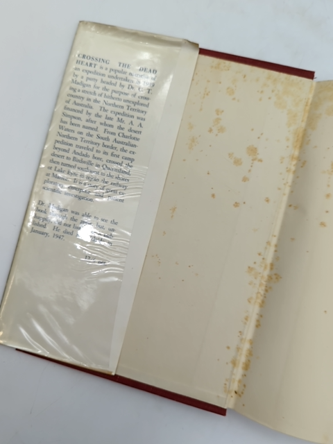 Crossing The Dead Heart by C T Madigan (Cloth, 1946) 1st Edition by C T Madigan