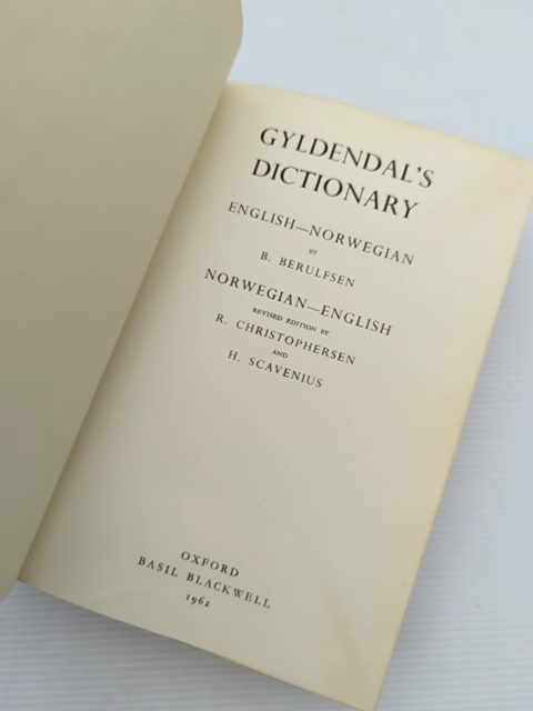 Gyldendal's Dictionary by B Berulfsen (Hardcover, 1962) by B Berulfsen