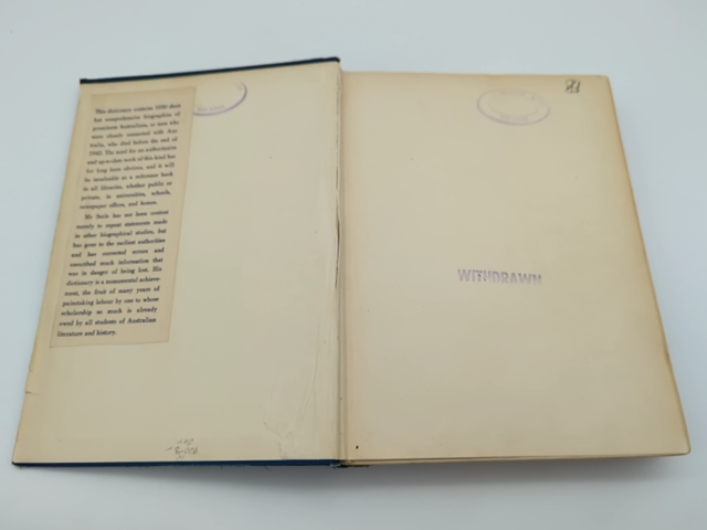 Dictionary of Australian Biography Volume II by Percival Serle, 1949 History by Percival Serle