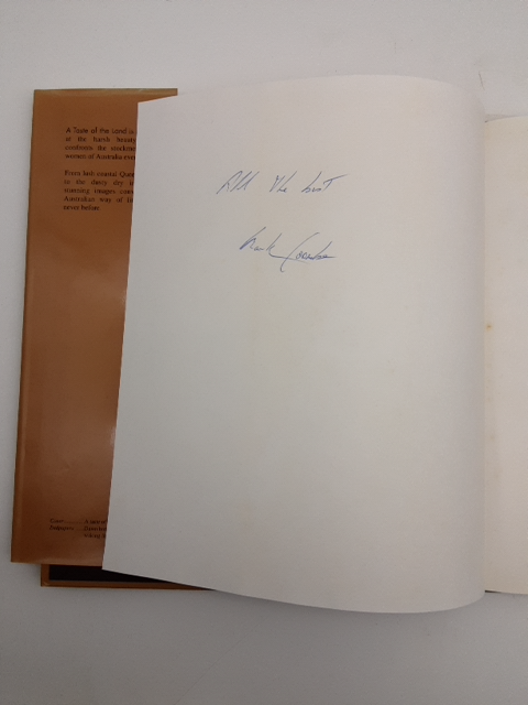 A Taste Of The Land by Mark Coombe (Hardcover, 1996) QLD Stockmen, Signed by Mark Coombe