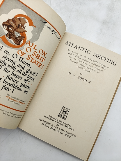 Atlantic Meeting by H. V. Morton (Hardcover, 1944) Miltary & War by H. V. Morton