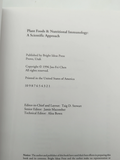 Plant Foods Nutritional Immunology by Jau-Fei Chen (Paperback, 1996) by Jau-Fei Chen