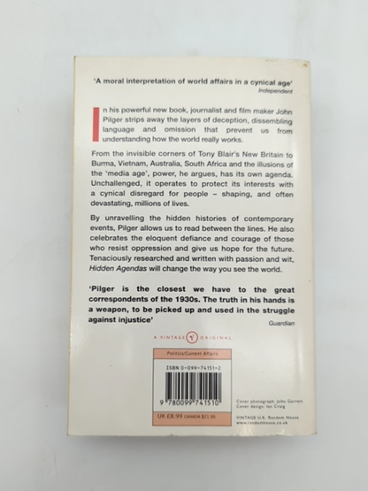 Hidden Agendas by John Pilger (Paperback, 1998) 1st Edition Current Affairs by John Pilger