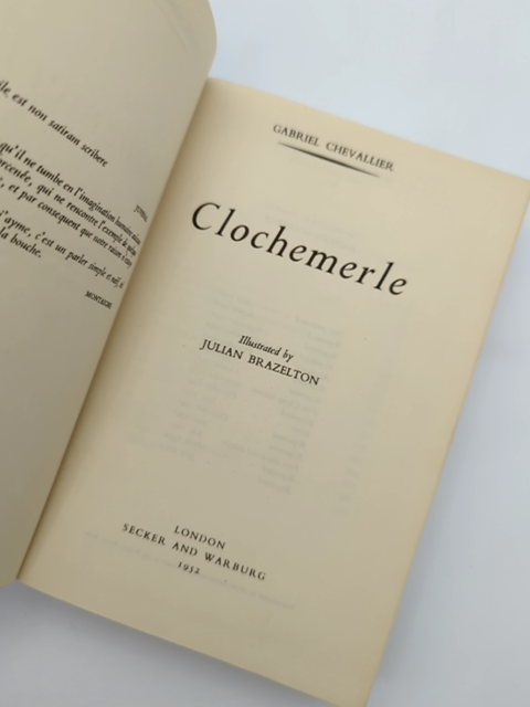 Clochemerle Gabriel Chevallier 1954 Illustrated French Fiction by Gabriel Chevallier