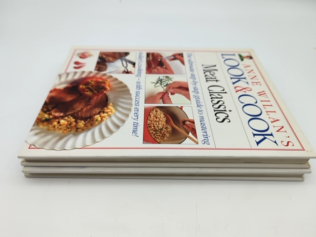 2x Anne Willan Cookbook Bundle Look & Cook, Meat Classics, Hardcover Recipes by Anne Willan