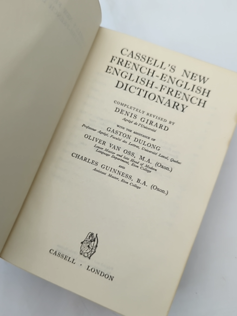 Cassell's New French Dictionary by Denis Girard (Leather, 1962) Reference by Denis Girard