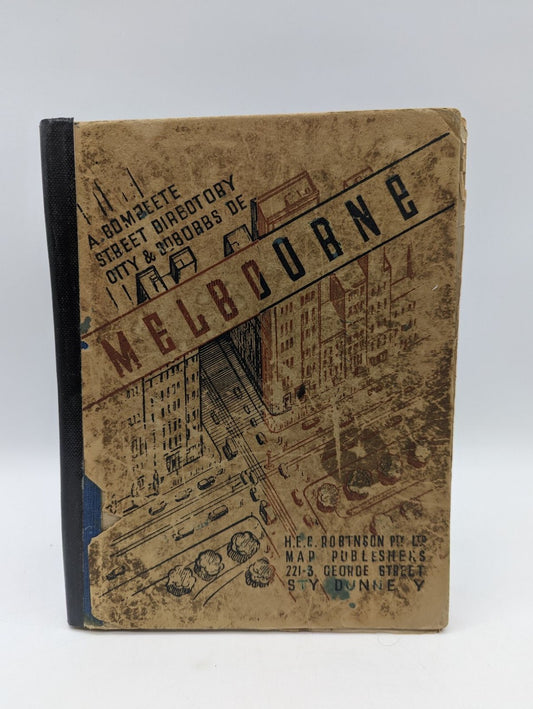 Rare & Early Melbourne Street Directory 1942 , H.E.C. Robinson (Gregory's) by H.E.C. Robinson