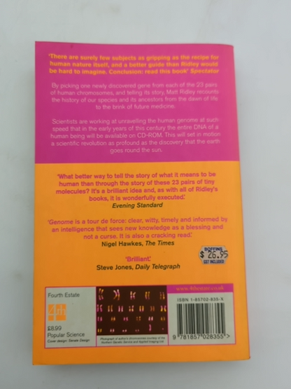 Genome: The Autobiography Of Species In 23 Chapters by Matt Ridley, Genetics by Matt Ridley