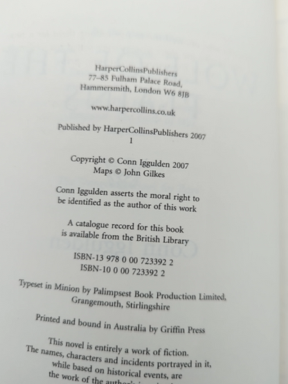 Wolf Of The Plains Conn Iggulden 1st Ed 2007 Historical Fiction by Conn Iggulden