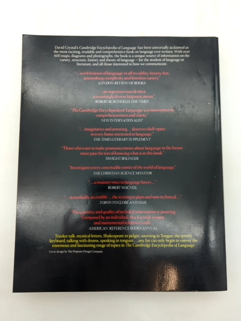 The Cambridge Encyclopedia Of Language by David Crystal, Linguistics Books by David Crystal