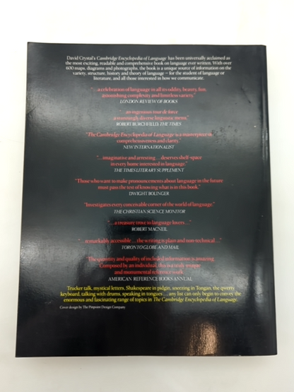 The Cambridge Encyclopedia Of Language by David Crystal, Linguistics Books by David Crystal