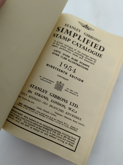 Simplified Stamp Catalogue 1954 by Stanley Gibbons (Cloth, 1954) Reference by Stanley Gibbons