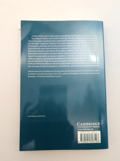 Metaphor In Culture Universality And Variation by Zoltán Kövecses, Metaphysical by Zoltán Kövecses
