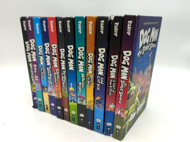 Dav Pilkey Hardcover Bundle Dogman Cat Kid Bundle: 12x Dog Man 3x Cat Kid Gra… by Dav Pilkey