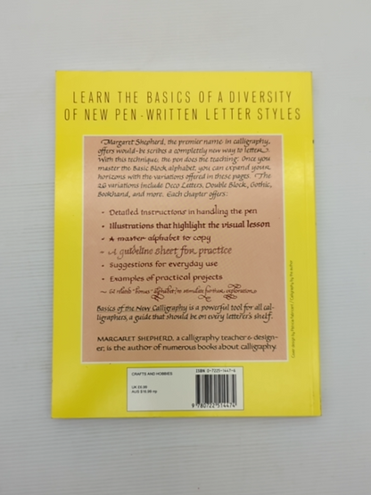 Basics Of The New Calligraphy by Margaret Shepherd (Paperback, 1988) Calligraphy by Margaret Shepherd