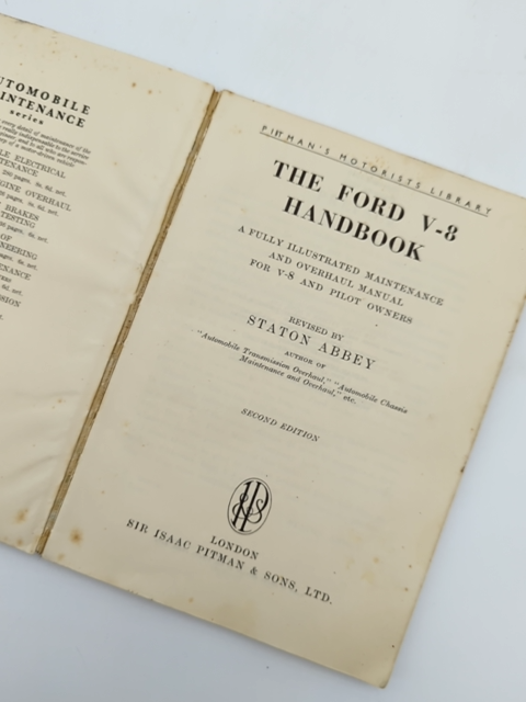 The Ford V-8 Handbook by Staton Abbey (Hardcover, 1950) Reference by Staton Abbey