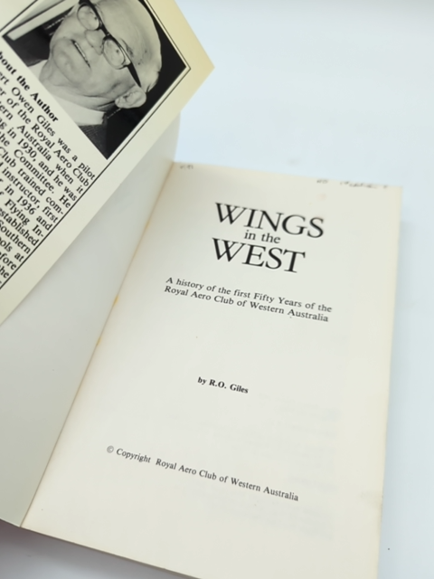 Wings in the West by R O Giles (Paperback) Western Australia Aviation by R O Giles
