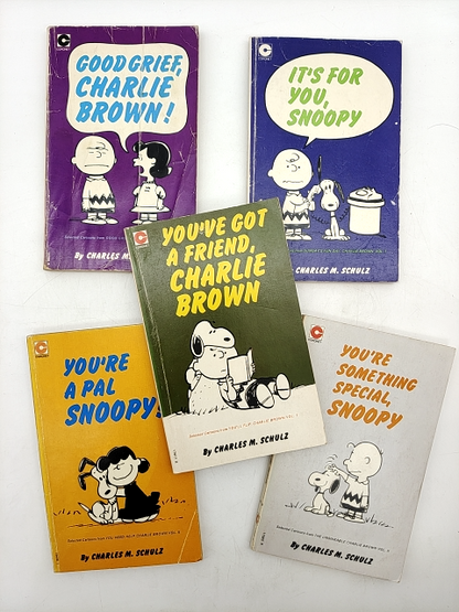 Charles M Schulz Paperback Bundle 5x Charlie Brown Snoopy Vintage Paperbacks by Charles M Schulz