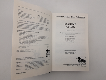 Marine Atlas Volume 1 by Hans A. Baensch & Helmut Debelius (Leather Bound, 1997) by Hans A. Baensch