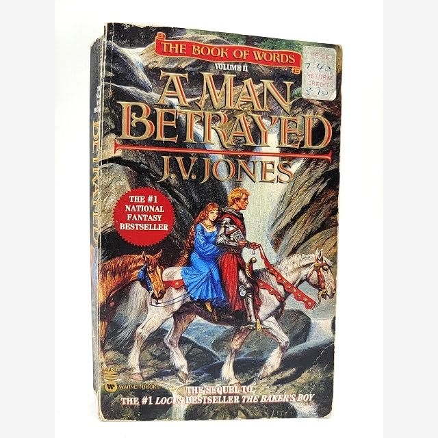 A Man Betrayed by J V Jones (Paperback, 1996) Murder, Knights Novel by J V Jones book cover