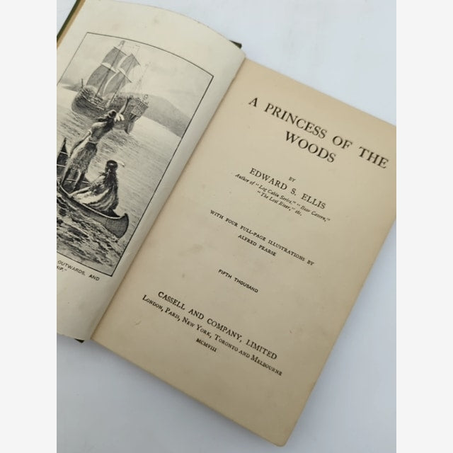 A Princess of the Woods by Edward S. Ellis (Hardcover, 1908) Indian Pocahontas by Edward S. Ellis — photo 4
