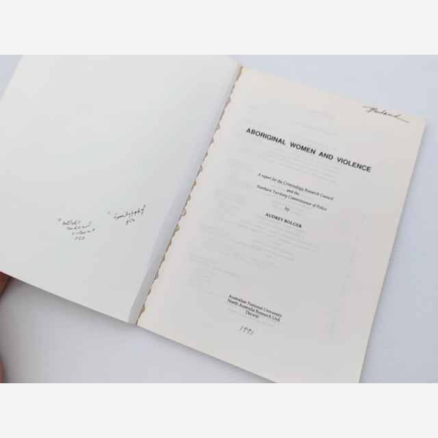 Aboriginal Women And Violence: Report For The Criminology Research Council And T — photo 5