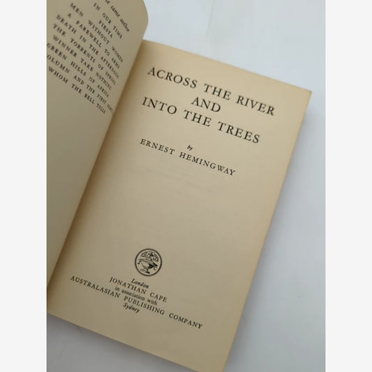 Across The River And Into The Trees by Ernest Hemingway (Cloth, 1950) — photo 2