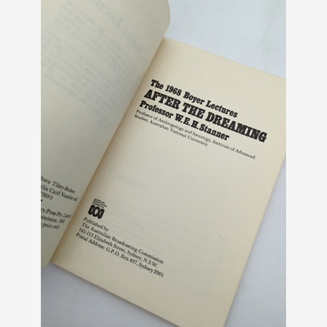 After the Dreaming by WEH Stanner, Anthropology, 1968 Boyer Lectures, Aboriginal by William Edward Hanley Stanner — photo 2
