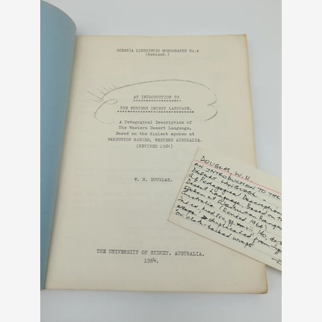 An Introduction To The Western Desert Language by Wilfrid Henry Douglas — photo 3