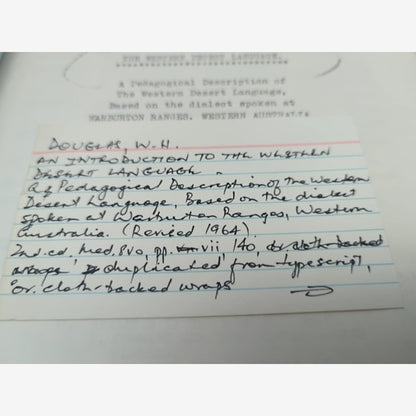 An Introduction To The Western Desert Language by Wilfrid Henry Douglas — photo 6