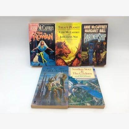 Anne McCaffrey Paperback Bundle 5x Vintage paperback books The Rowan, ACE BAEN by Anne McCaffrey book cover