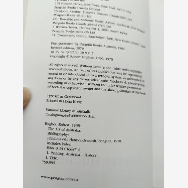 Art Of Australia by Robert Huges (Paperback, 1998) Art History by Robert Huges — photo 3