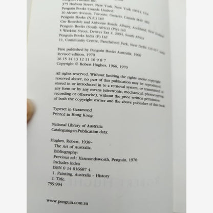 Art Of Australia by Robert Huges (Paperback, 1998) Art History by Robert Huges — photo 3