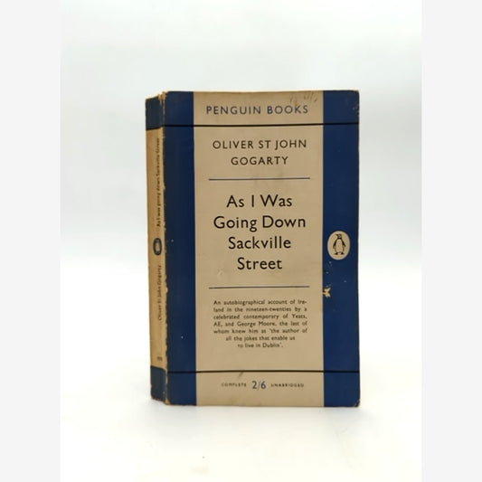 As Was Going Down Sackville Street by Oliver St J Gogarty (Paperback, 1954) by Oliver St J Gogarty book cover