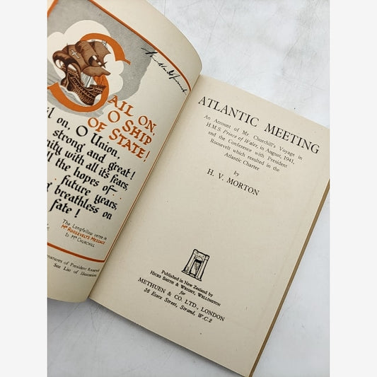 Atlantic Meeting by H. V. Morton (Hardcover, 1944) Miltary & War by H. V. Morton — photo 2
