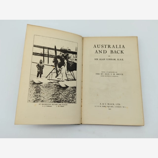 Australia and Back by Sir Alan Cobham (Hardcover) 1st Edition Aviation Book by Sir Alan Cobham — photo 3