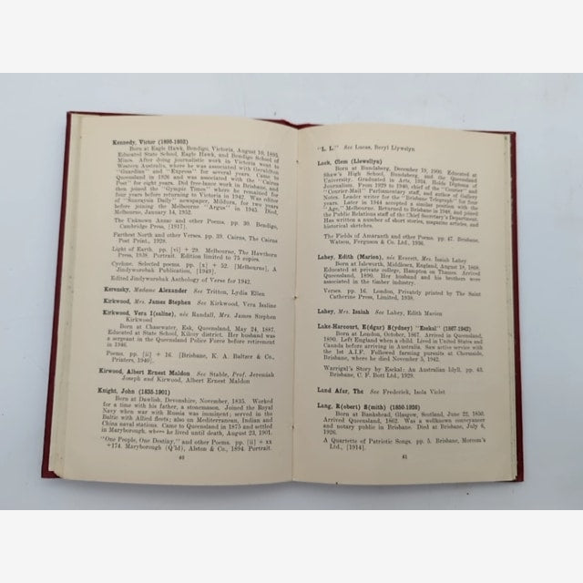 Bibliography of Queensland Verse by J H Hornibrook (Hardcover, 1953) Poetry by J H Hornibrook — photo 2