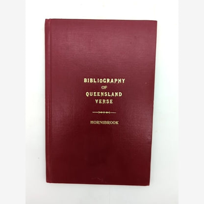 Bibliography of Queensland Verse by J H Hornibrook (Hardcover, 1953) Poetry by J H Hornibrook book cover
