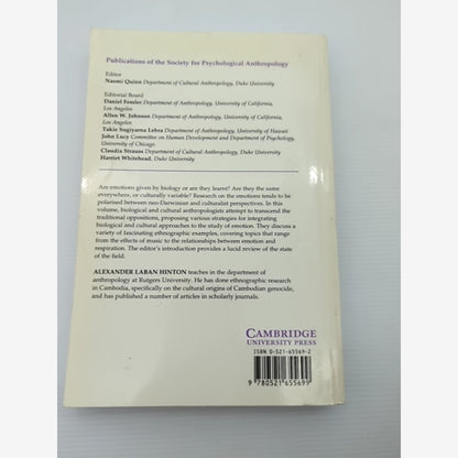 Biocultural Approaches To The Emotions by Alexander Laban Hinton, Anthropology by Daniel Fessler — photo 5