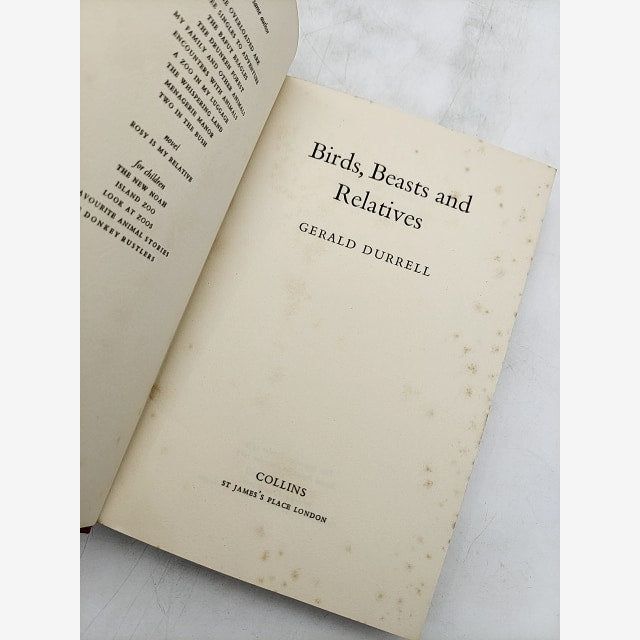 Birds, Beasts Relatives by Gerald Durrell (Cloth, 1969) 1st Edition — photo 3