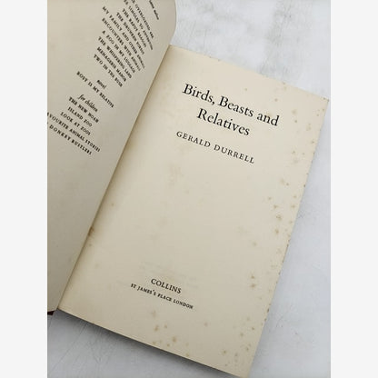 Birds, Beasts Relatives by Gerald Durrell (Cloth, 1969) 1st Edition — photo 3