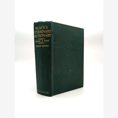 Black's Veterinary Dictionary 1964, Vintage 7th Edition by William C Miller And Geoffrey P West book cover