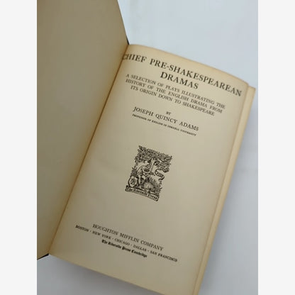 Chief Pre-shakespearean Dramas by Joseph Quincy Adams (Hardcover, 1924) by Joseph Quincy Adams — photo 2