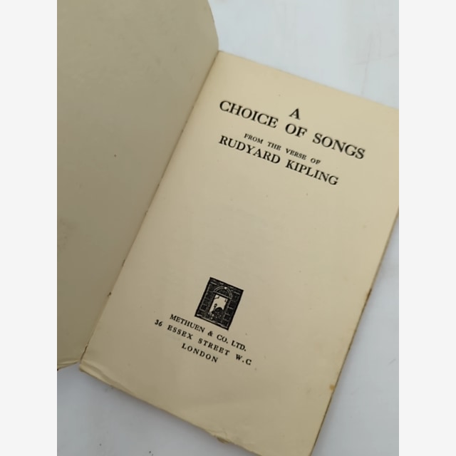 Choice Of Songs by Rudyard Kipling (Softcover, Wraps, 1925) Literature & Fiction by Rudyard Kipling — photo 3