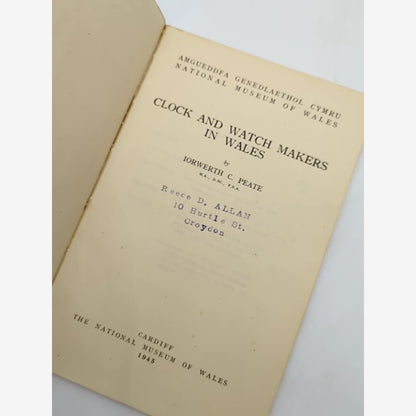Clock And Watch Makers In Wales by Iorwerth C Peate (Paperback, 1945) by Iorwerth C Peate — photo 6