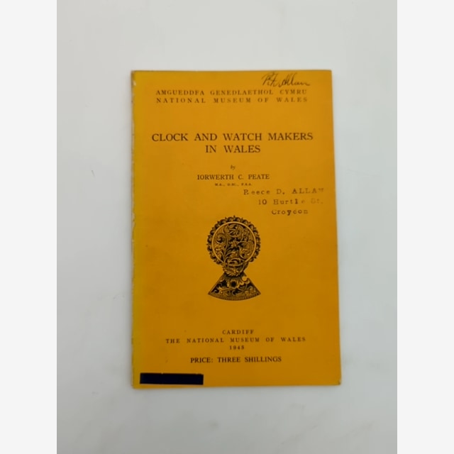 Clock And Watch Makers In Wales by Iorwerth C Peate (Paperback, 1945) by Iorwerth C Peate book cover