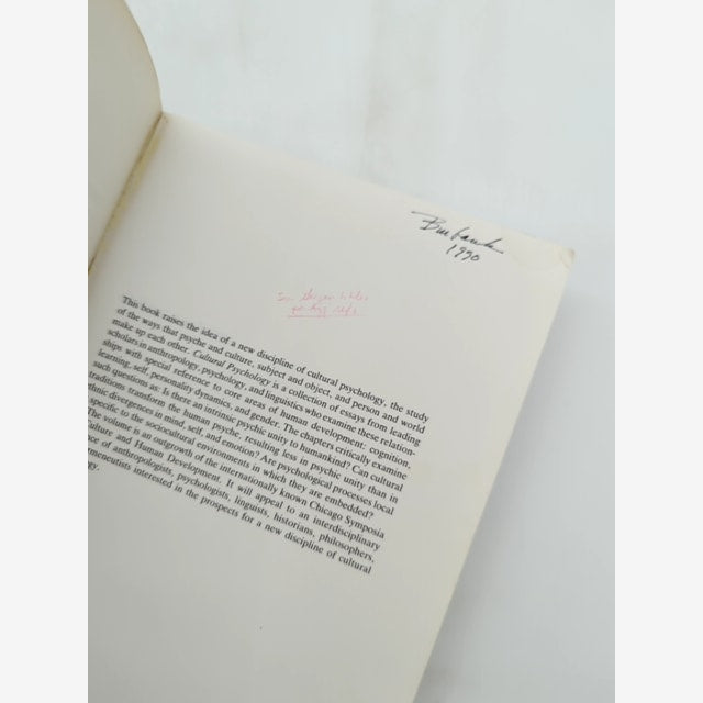 Cultural Psychology Essays On Comparative Human Development, Richard A. Schwede by Richard A. Schweder — photo 2