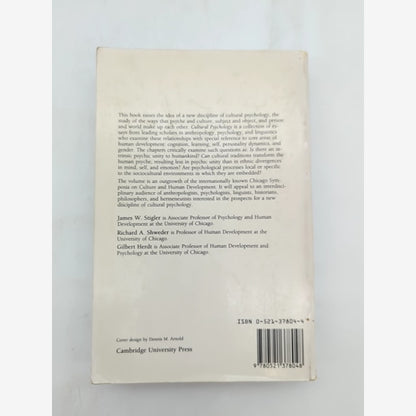 Cultural Psychology Essays On Comparative Human Development, Richard A. Schwede by Richard A. Schweder — photo 5