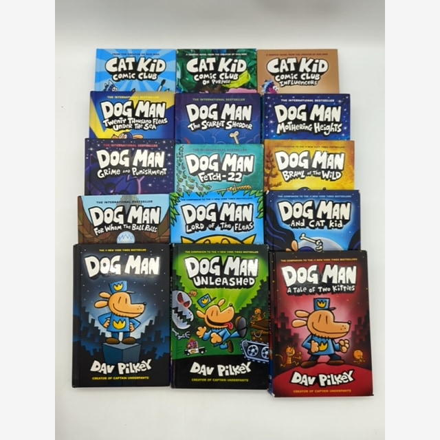 Dav Pilkey Hardcover Bundle Dogman Cat Kid Bundle: 12x Dog Man 3x Cat Kid Gra… by Dav Pilkey — photo 2