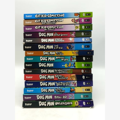 Dav Pilkey Hardcover Bundle Dogman Cat Kid Bundle: 12x Dog Man 3x Cat Kid Gra… by Dav Pilkey book cover